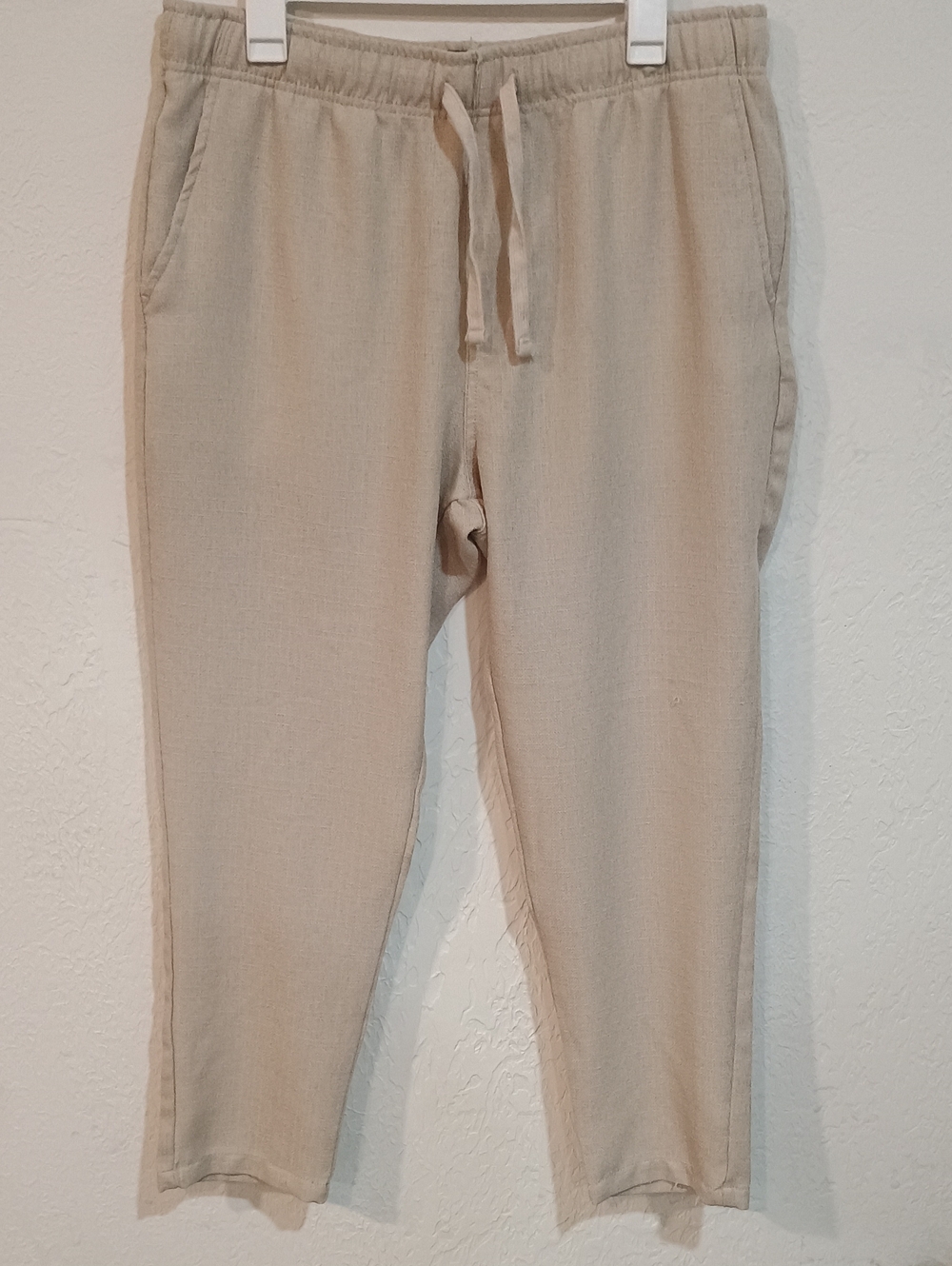 Malibu Women's Straight Leg Drawstring Pants in Beige